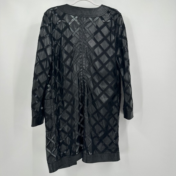 Bagatelle‎ Womens Moody Sheer Duster Jacket Size M Gothic Noir Mid Length - Picture 2 of 8